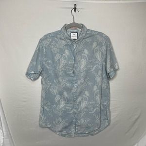 Denim & Flower Button Down Shirt Slim Fit Size XL